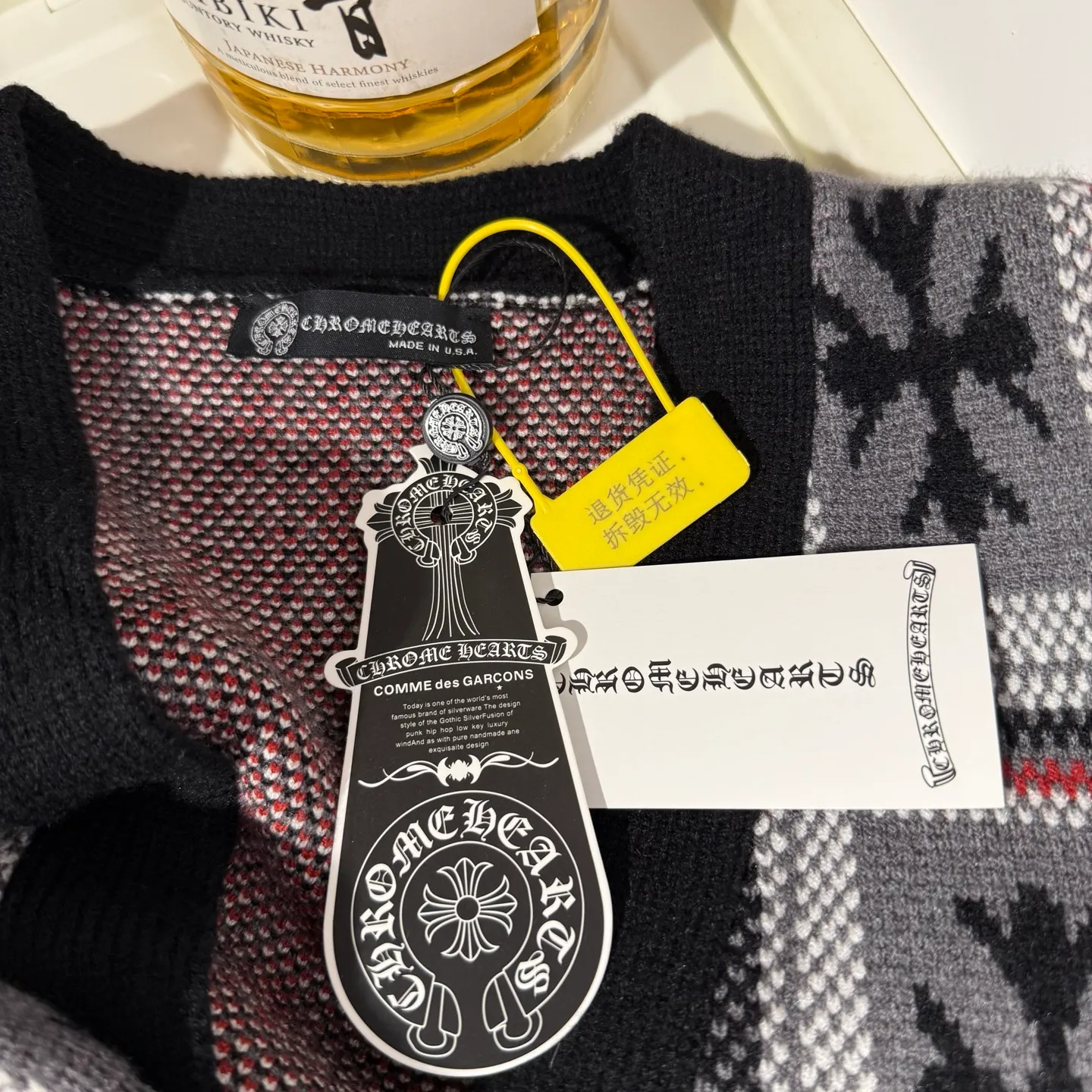 P340 Chrome Hearts new jacquard sweater cardigan Size: S M L